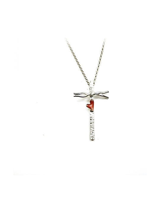 Polytimo Cross from Silver with Chain