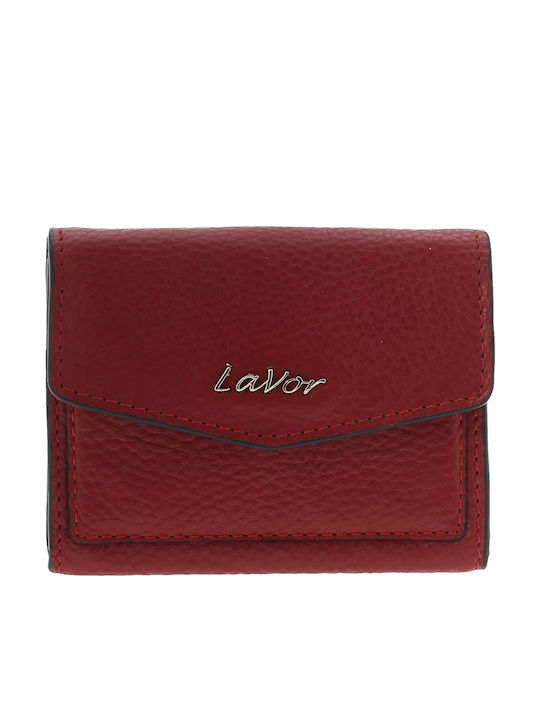 Small Leather Women's Card Wallet with RFID Red