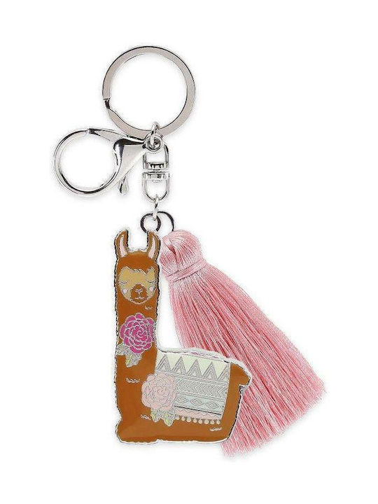 Graffiti Keychain Llama Pink