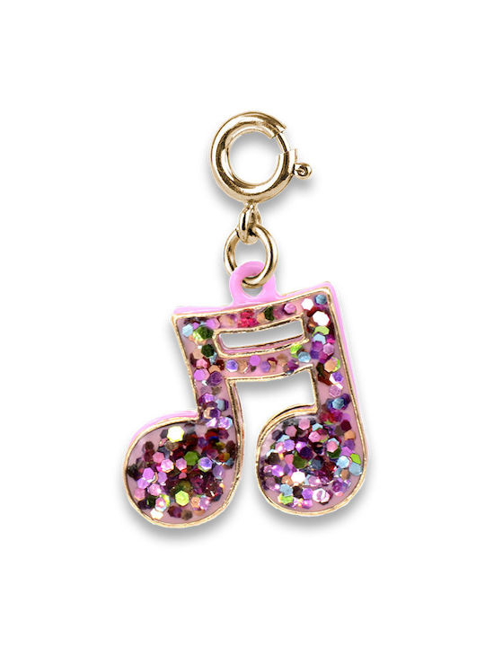 Note Keychain Charm Gold