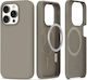 Tech-Protect Back Cover Silicone Titanium (iPhone 15 Pro)