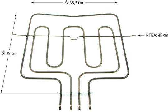 Element De Încălzire Superior Și Grill Pentru Cuptor Pitsos 1100+1700 Watt
