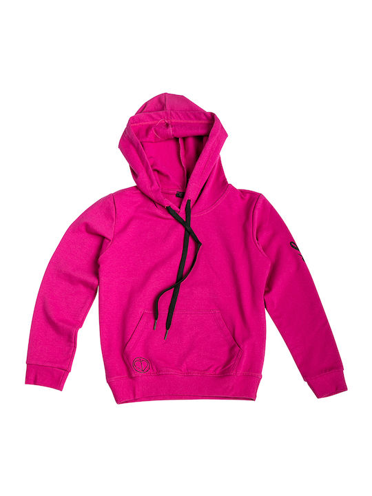 Onyx Kids Fleece Sweatshirt with Hood and Pocket Pink