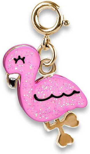 Charm Ιt Jewelry Game Gold Glitter Flamingo Charm
