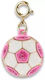 Charm Ιt Jewelry Game Gold Glitter Soccerball Charm