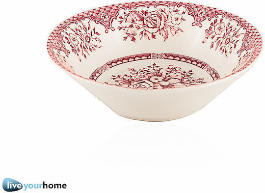 SP Tableware Servierschüssel Rund aus Porzellan Rosa mit Durchmesser 17cm