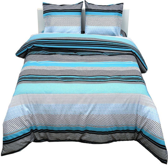 Viopros Set Pillowcases with Envelope Cover Petrol 50x70cm