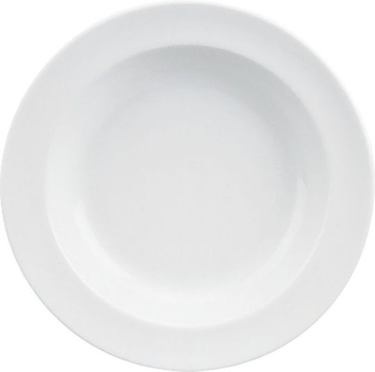 Schonwald Teller Suppe aus Porzellan Weiß mit Durchmesser 31cm