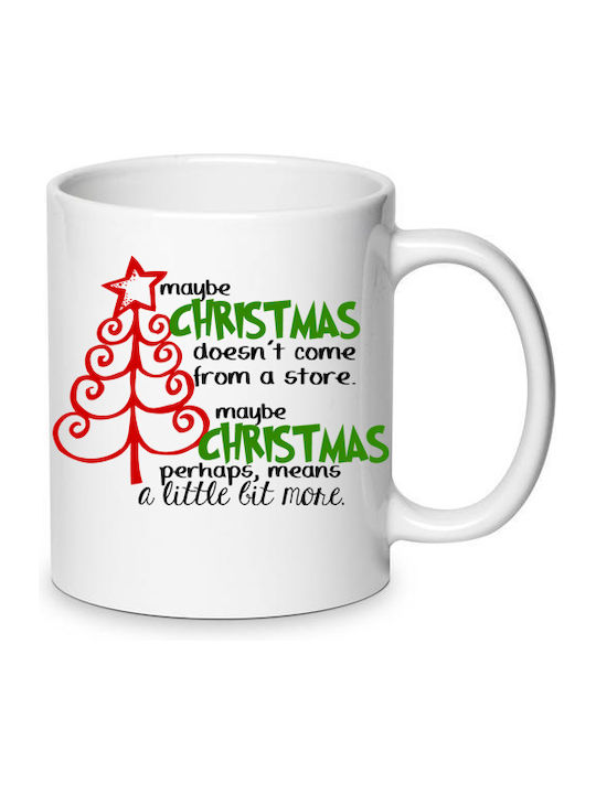 Christmas Mug Ceramic White 1pcs