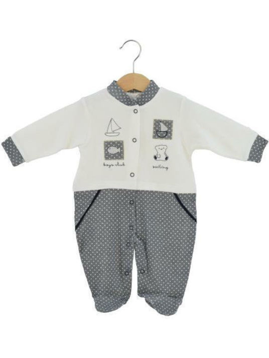 Mamma Natura Baby Bodysuit Set Ecru / Grey