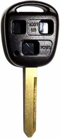Car Key Shell with Blade with 3 Buttons Blade Toy47 for Toyota