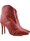 Leather Women's Ankle Boots Red