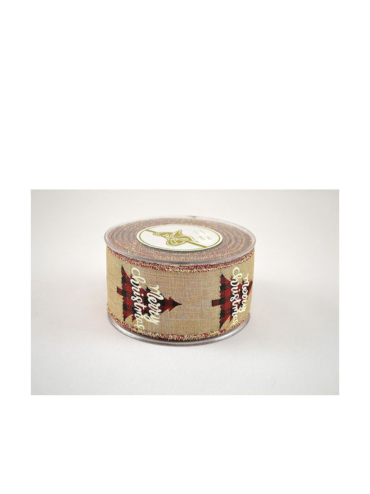 LiebeQueen Crăciun Panglică Plastică Maro 900x5.5cm 1buc