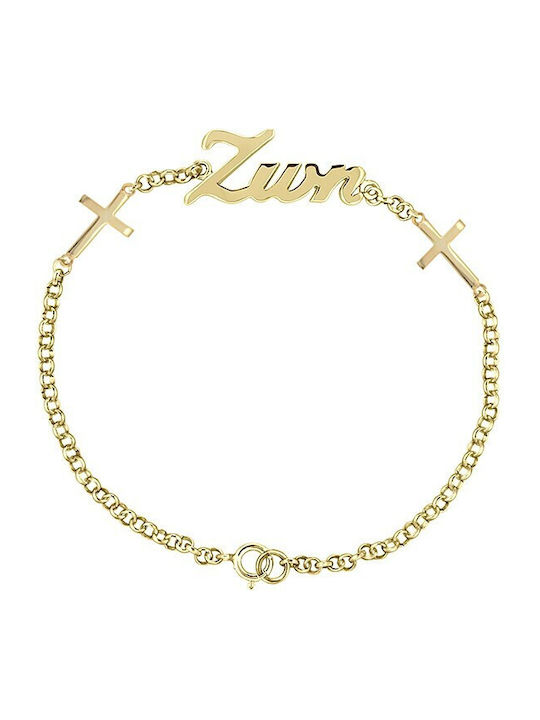 Verorama Bracelet with Name made of Silver Gold Plated