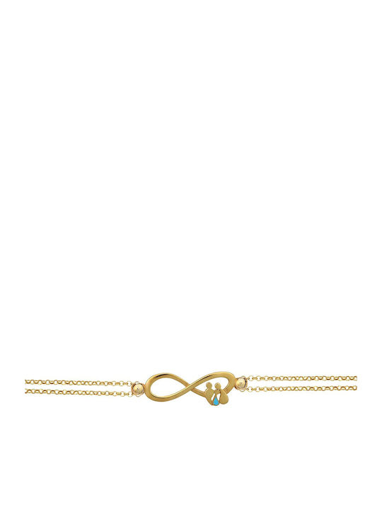 VTJ Women's Bracelet with design Infinity made of Silver Gold Plated