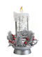 Διακοσμητικο Christmas Silver Battery Candle