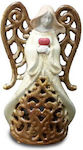 Christmas Ceramic Beige Candle