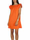 Summer Mini Dress for Wedding and Christening Orange