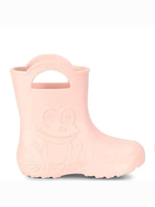 Camminare Kids Wellies Frog Pink