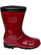 Kids Wellies with Internal Lining Burgundy