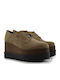 Women's Suede Oxford Shoes Khaki