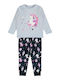 Name It Pijama pentru copii De iarnă Din bumbac Heather Unicorn