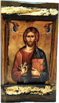 Christening Favor with Religious Icon made of Wood