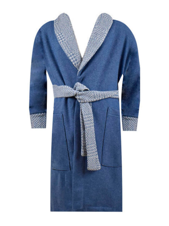 Gary Kids Robe Winter Fleece Blue