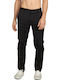 Pantaloni Elastic cu Croială Slim Negru