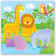 Wild Animals Șervețele de petrecere Multicolore 12x12cm. 6buc