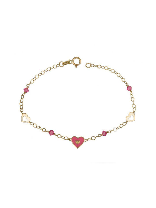 Kids Bracelet from Gold 9K with Heart