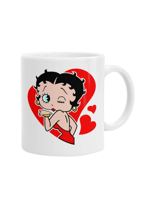 Koupakoupa Betty Boop Κούπα Κεραμική Λευκή 330ml