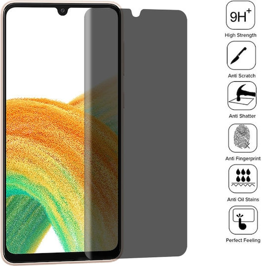Anti Spy Privacy Full Face Tempered Glass (Galaxy A33)