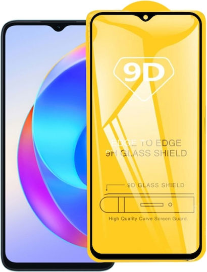 Full Glue Full Face Tempered Glass Μαύρο (Honor X6a)