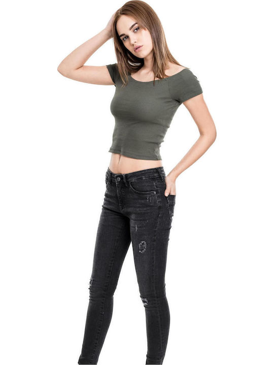 Women's T-shirt white, olive 2Pack