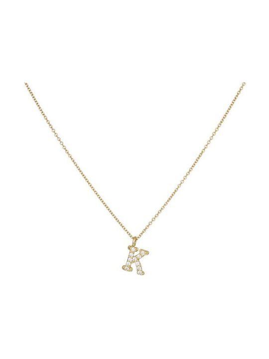 Колие Монограм от Злато 14K