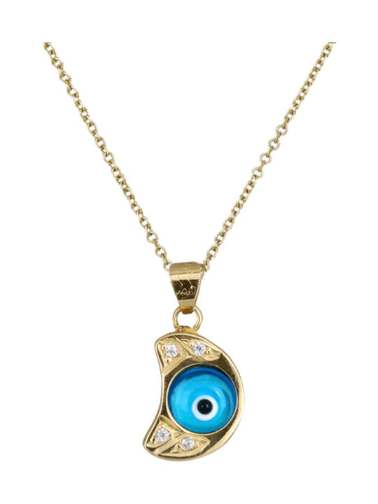 Halskette Auge aus Gold 14K