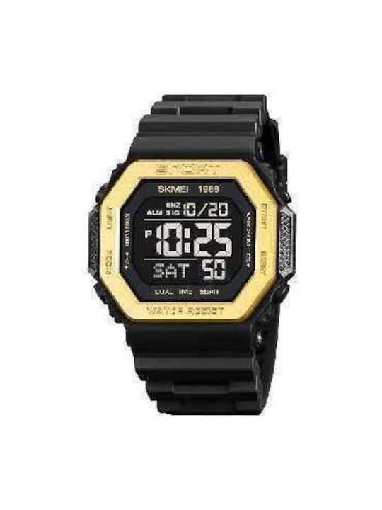 Skmei Digital Watch Chronograph Battery with Gold Metal Bracelet