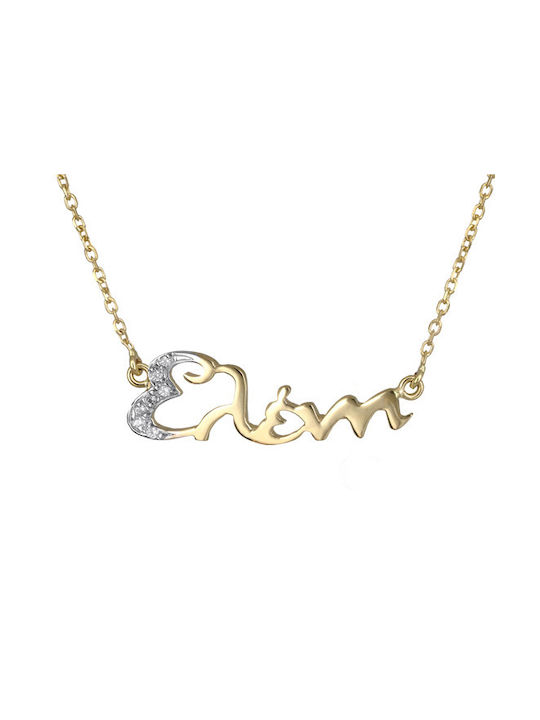 Necklace Name from Gold 14K