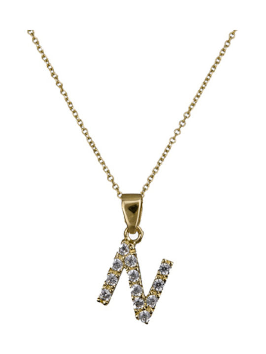 Halskette Monogramm aus Gold 14K