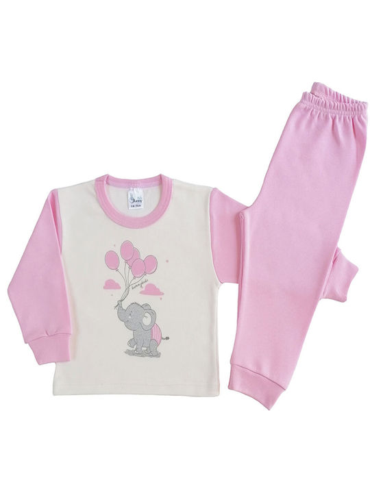 Bunny Bebe Kinder-Pyjama ΡΟΖ