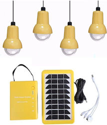 Solar Lighting System Kit with 4 Lamps