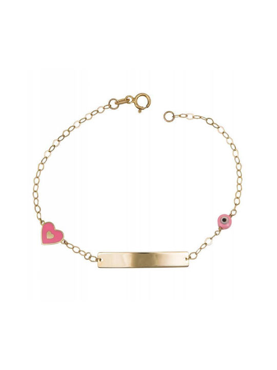 Kids Gold ID Bracelet 14K for Girl