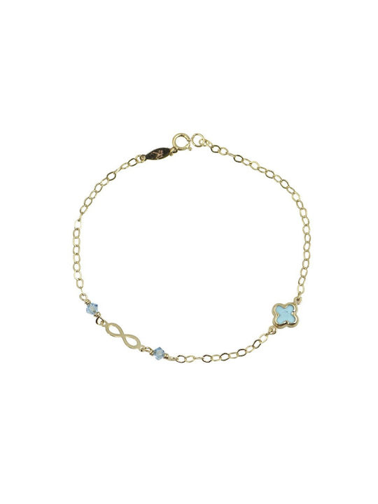 Emanouilidis Ilias Kids Bracelet from Gold 9K with Evil Eye