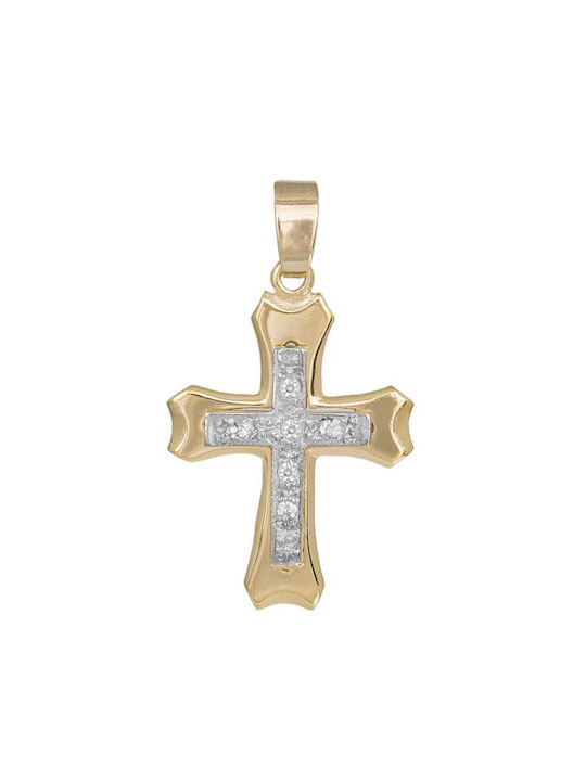 Damen Gold Kreuz 14K