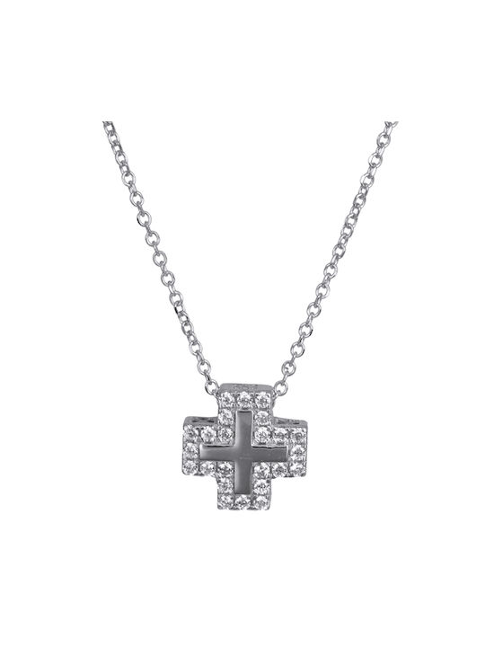 White Gold Cross 14K