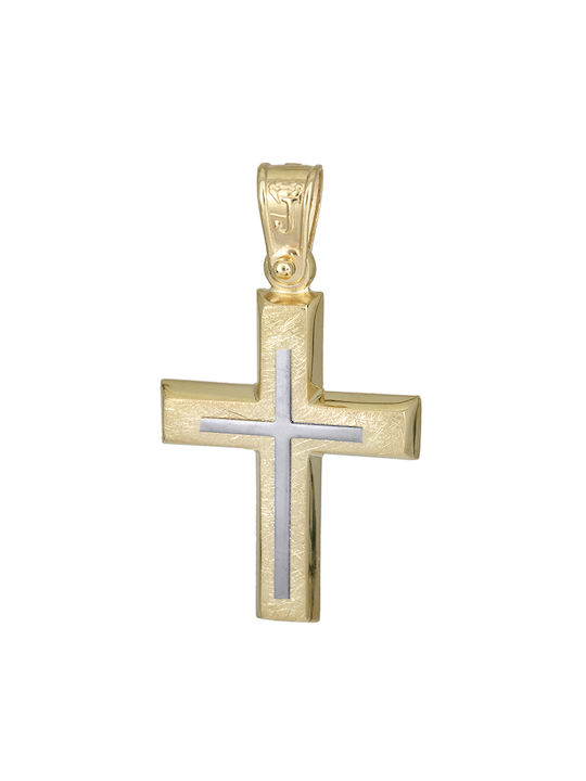 Herren Gold Kreuz 14K