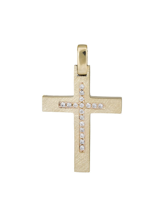 Damen Gold Kreuz 14K