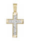 Herren Gold Kreuz 14K Beidseitig