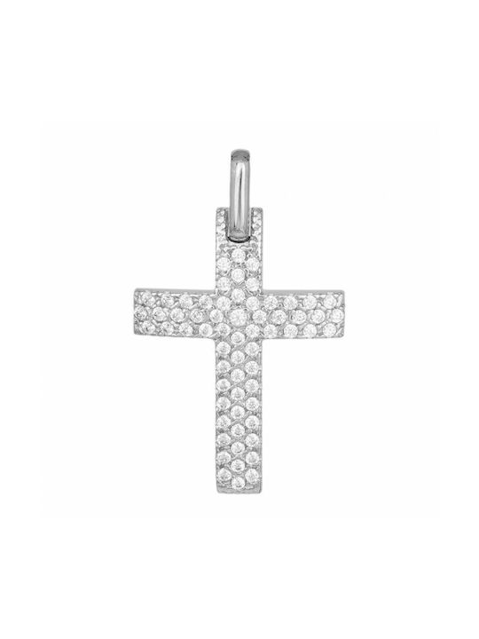 Damen Weißgold Kreuz 14K